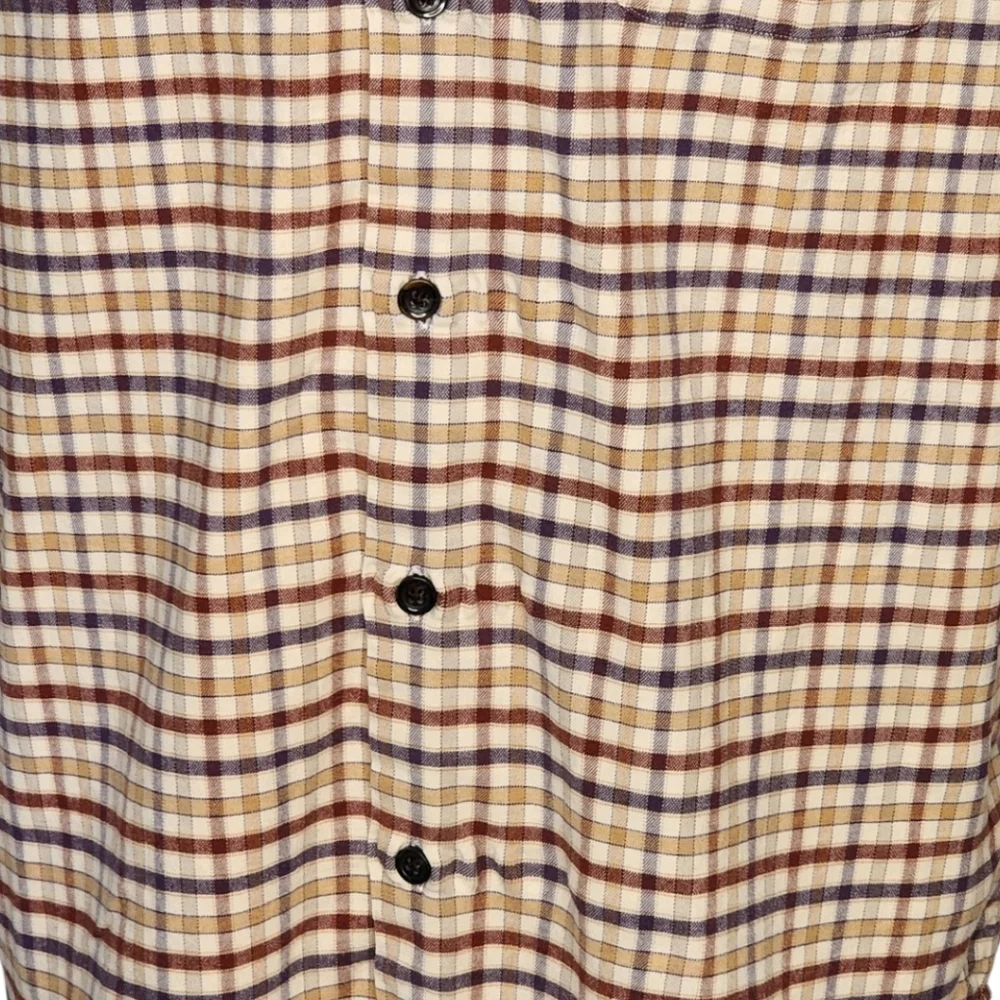 Orvis Men’s Plaid Flannel Shirt Large Cotton Wool Blend Winter Layering - Picture 3 of 9